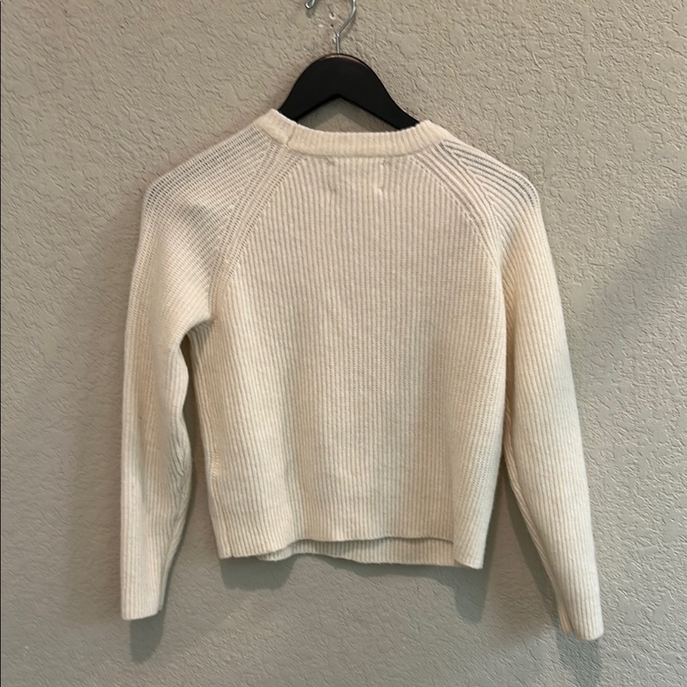 Zara Cream Crew Neck Knit Sweater - Picture 4 of 5